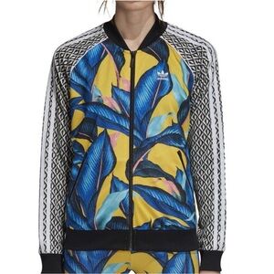 adidas Originals Farm Rio Print-Blocked Track Jacket Size L